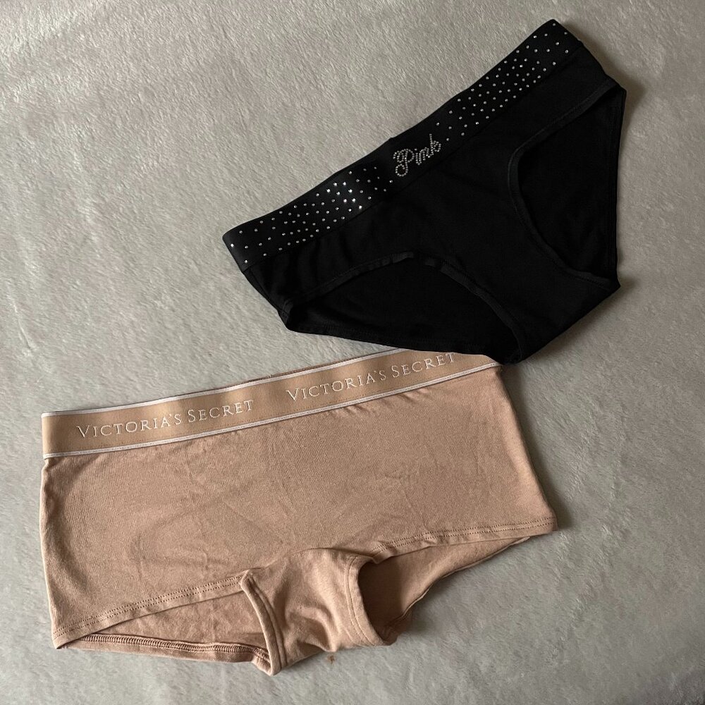 Victoria's Secret, PINK, 2 Pair  XS, Logo Cotton Panties